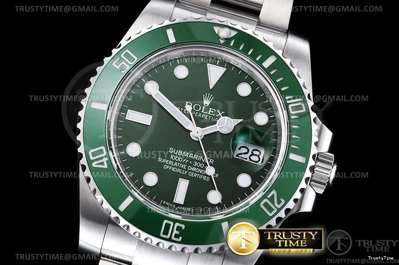 1002 Contemporary ROLSUB0280A – Submariner 116610LV 904L SS SS Green ARF V3 SH 1033
